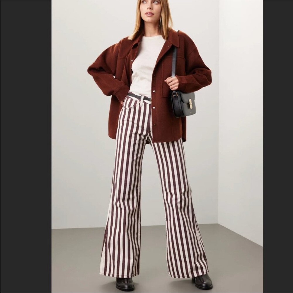 Free People Wrangler The Wanderer Striped Jeans